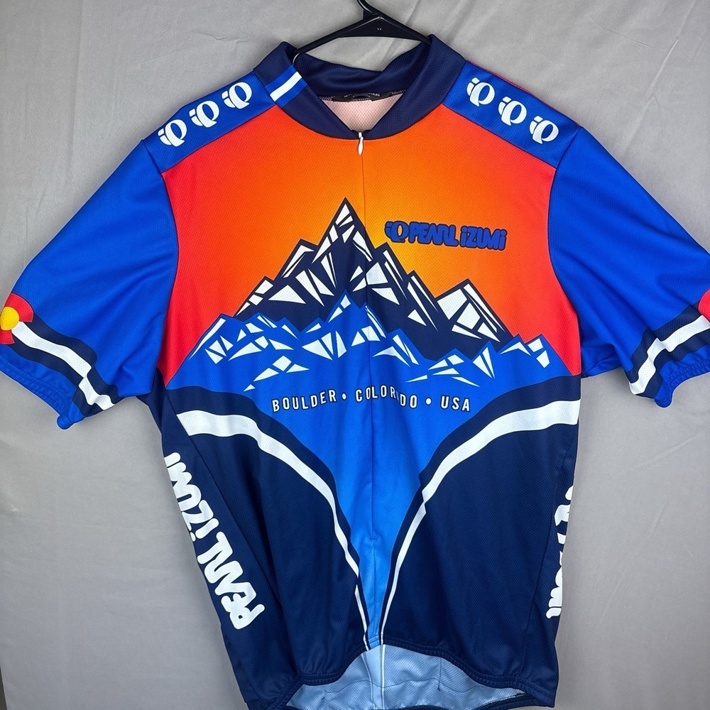 Vintage Pearl Izumi  Men's XL Cycling Jersey 3/4 Zip Boulder Colorado USA